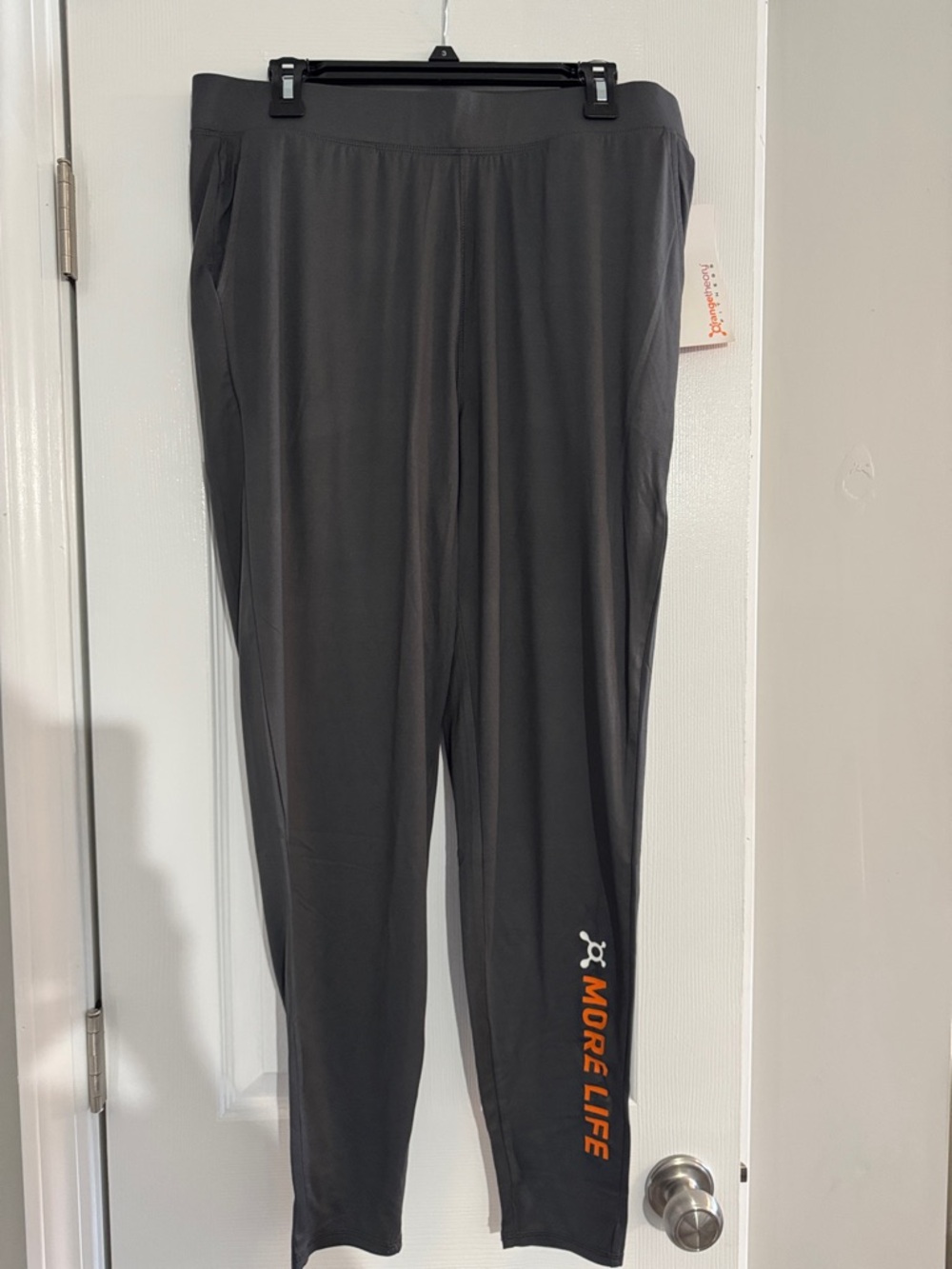 Orange theory gray Active Leggings with Orange Logo